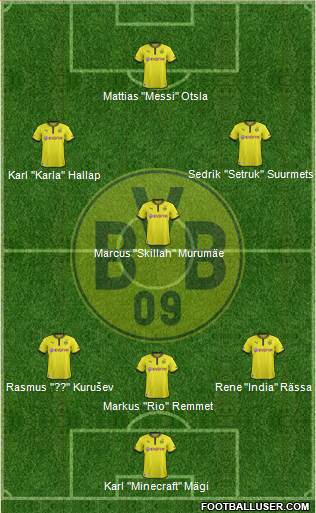 Borussia Dortmund Formation 2013