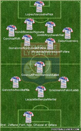 Olympique Lyonnais Formation 2013