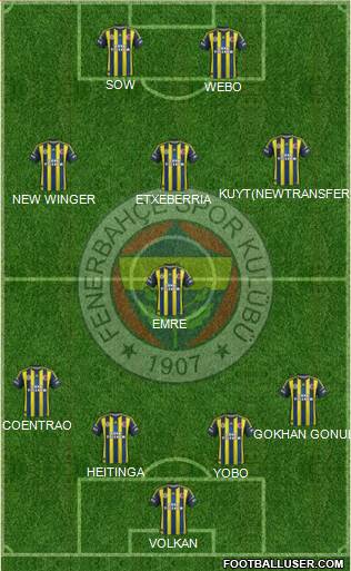 Fenerbahçe SK Formation 2013