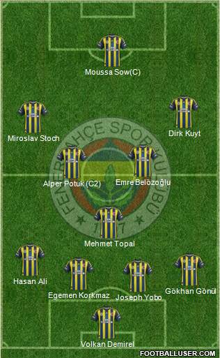Fenerbahçe SK Formation 2013