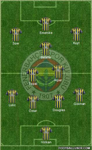 Fenerbahçe SK Formation 2013