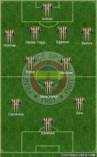 Fenerbahçe SK Formation 2013