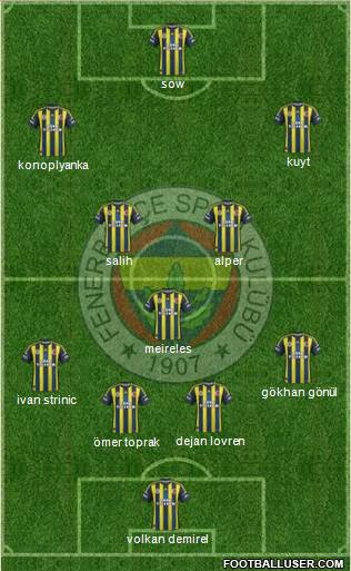 Fenerbahçe SK Formation 2013