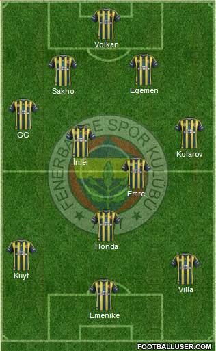 Fenerbahçe SK Formation 2013