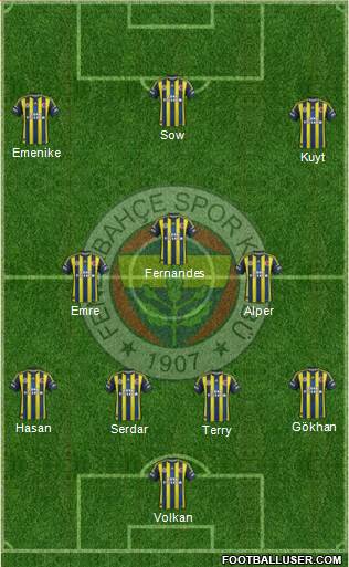 Fenerbahçe SK Formation 2013