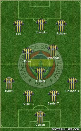 Fenerbahçe SK Formation 2013