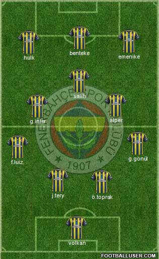 Fenerbahçe SK Formation 2013