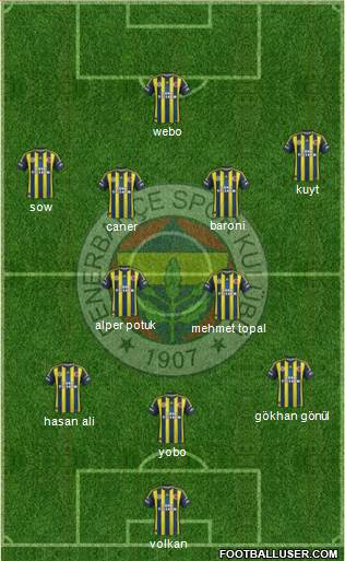 Fenerbahçe SK Formation 2013