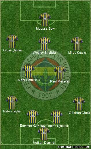 Fenerbahçe SK Formation 2013