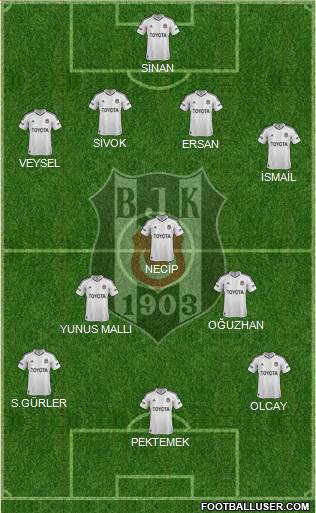 Besiktas JK Formation 2013