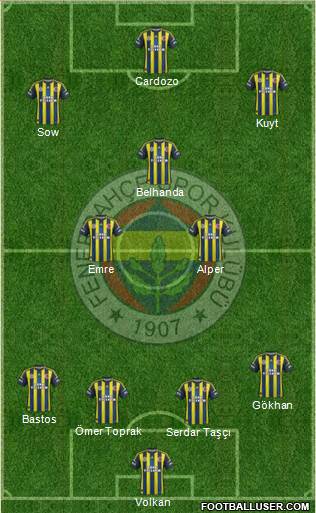 Fenerbahçe SK Formation 2013