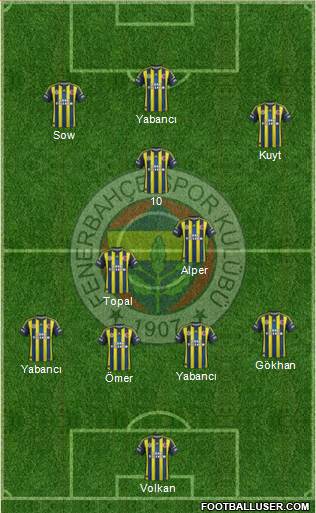 Fenerbahçe SK Formation 2013