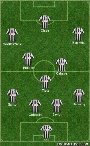 Newcastle United Formation 2013
