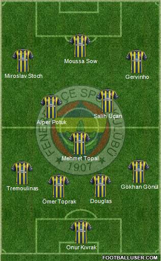 Fenerbahçe SK Formation 2013