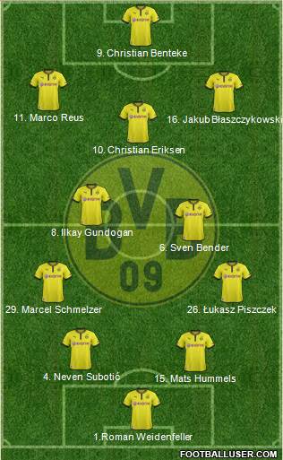 Borussia Dortmund Formation 2013