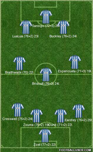 Brighton and Hove Albion Formation 2013