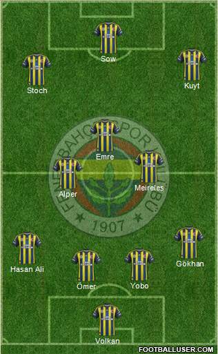 Fenerbahçe SK Formation 2013