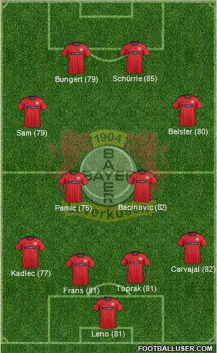 Bayer 04 Leverkusen Formation 2013