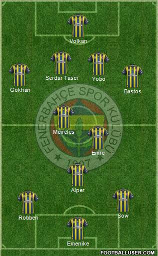 Fenerbahçe SK Formation 2013