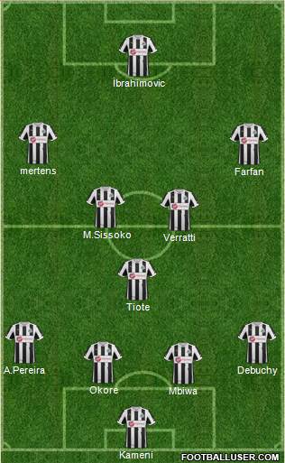 Newcastle United Formation 2013