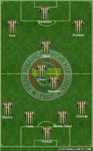Fenerbahçe SK Formation 2013