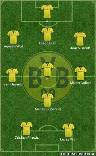 Borussia Dortmund Formation 2013