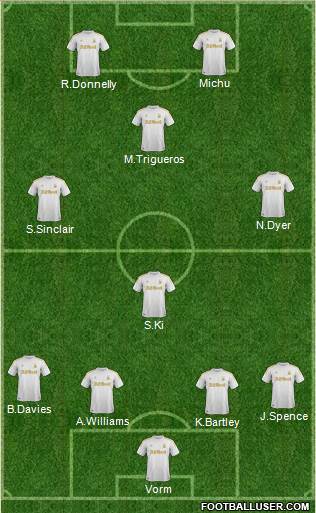 Swansea City Formation 2013
