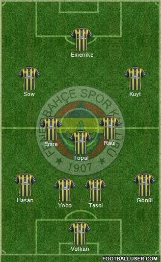 Fenerbahçe SK Formation 2013