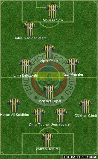 Fenerbahçe SK Formation 2013