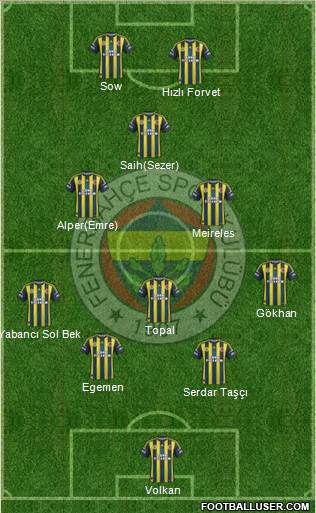 Fenerbahçe SK Formation 2013