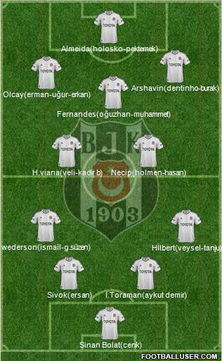 Besiktas JK Formation 2013