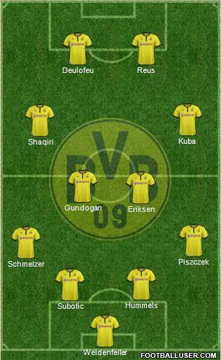 Borussia Dortmund Formation 2013