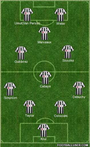 Newcastle United Formation 2013