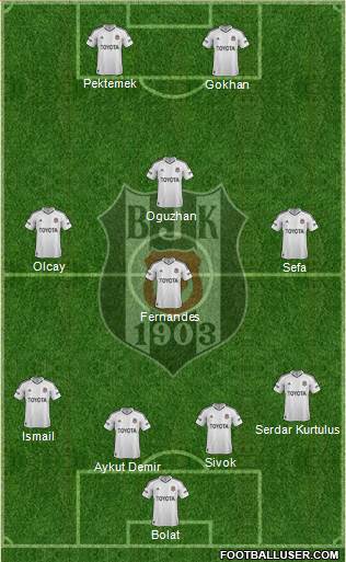 Besiktas JK Formation 2013