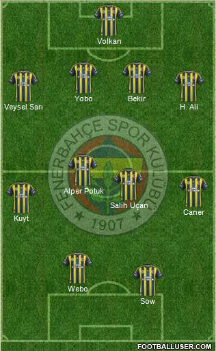 Fenerbahçe SK Formation 2013