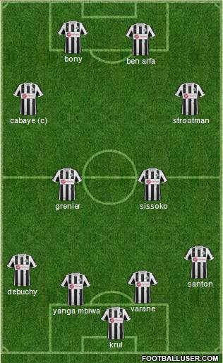 Newcastle United Formation 2013