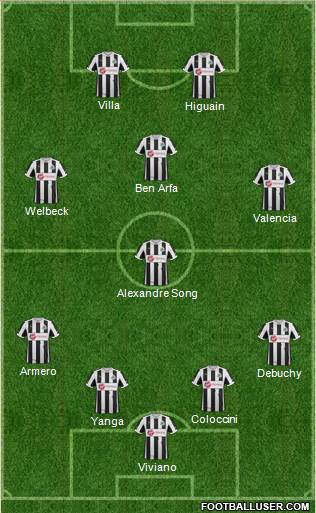 Newcastle United Formation 2013