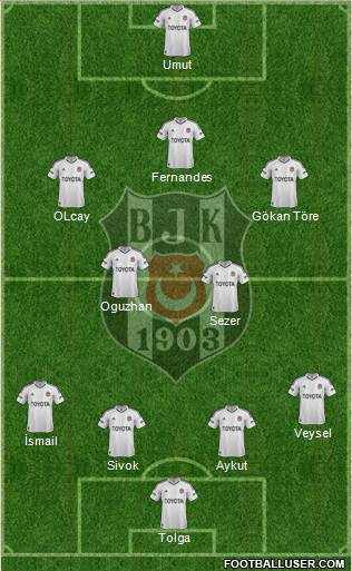 Besiktas JK Formation 2013