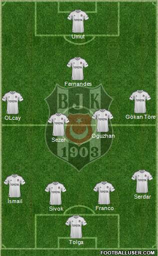 Besiktas JK Formation 2013
