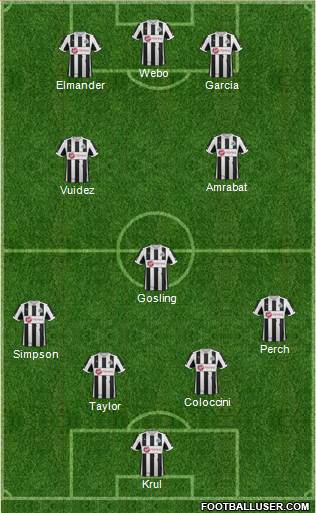 Newcastle United Formation 2013