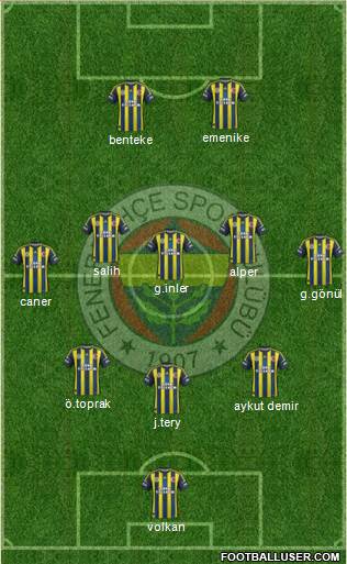 Fenerbahçe SK Formation 2013