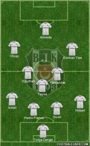 Besiktas JK Formation 2013