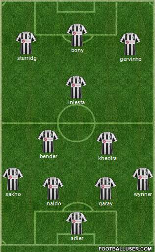 Newcastle United Formation 2013