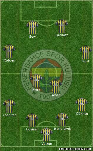 Fenerbahçe SK Formation 2013
