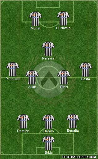 Udinese Formation 2013