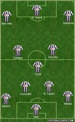 Newcastle United Formation 2013