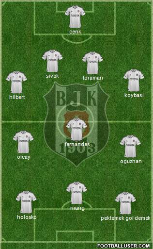 Besiktas JK Formation 2013
