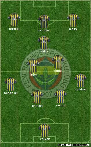 Fenerbahçe SK Formation 2013