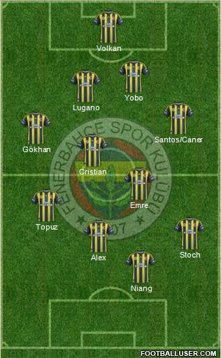 Fenerbahçe SK Formation 2013