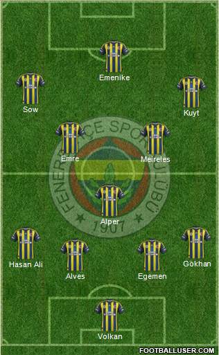 Fenerbahçe SK Formation 2013